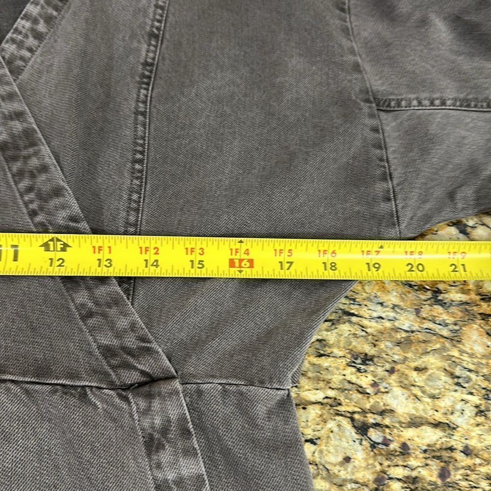 Young Fabulous & Broke Washed Gray Denim Wrap Mini Dress - Picture 14 of 16